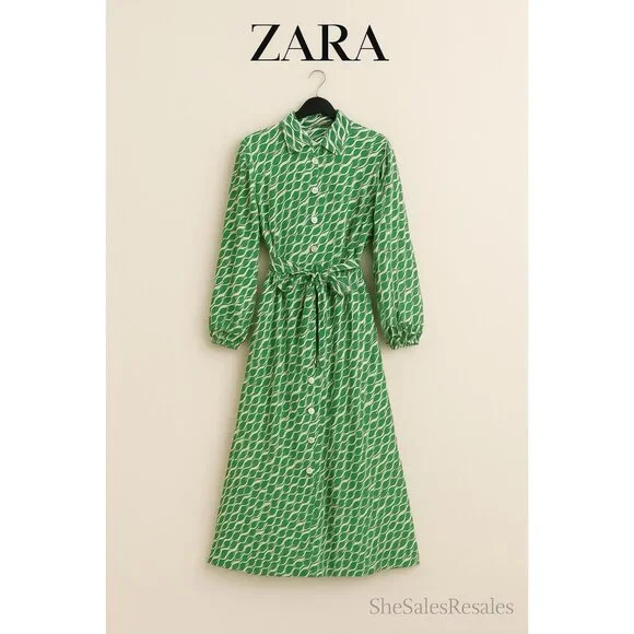green emerald velvet dress NEW Zara Green Polka Dots Sleeveless Cami Camisole Midi Tank Wrap Dres –  Brie main image 0